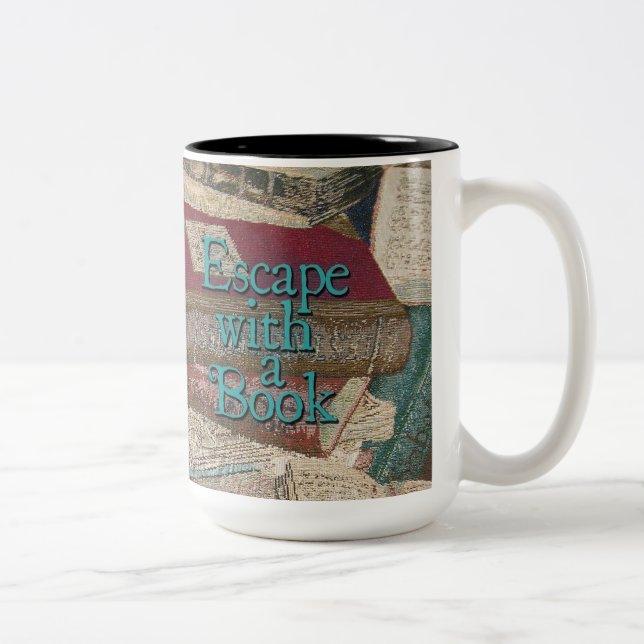 Fuyez Avec Un Livre Café Mug (Droit)