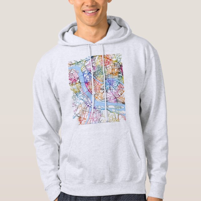 Fuzhou China City Map Hoodie (Vorderseite)