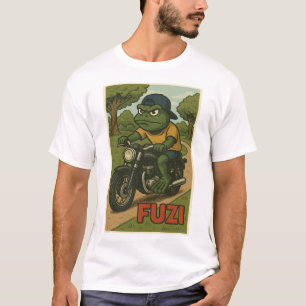 FUZI - Ride oder Ribbit Motorrad-Frosch-T - Shir T-Shirt