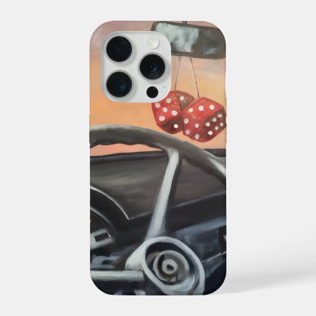 Fuzzige Würfel iPhone 15 Pro Hülle (Rückseite)