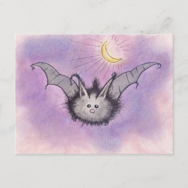 Fuzzy Bat Postkarte (Vorderseite)