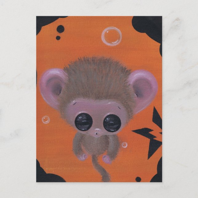 Fuzzy-Bubble-Affe-Postkarte Postkarte (Vorderseite)