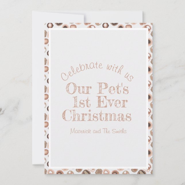 Fuzzy Christmas Invitation Card Einladung (Vorderseite)