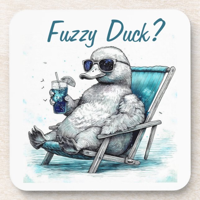 Fuzzy Duck Getränkeuntersetzer (Vorderseite)