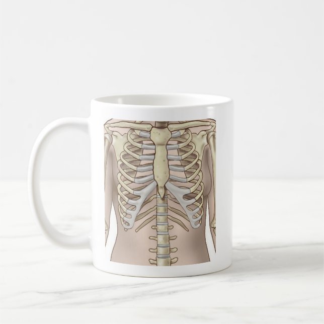 Fuzzy Express® Anatomie des Skeletts von Frauen Kaffeetasse (Links)
