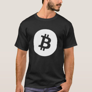 Fuzzy Express® Bitcoin-Schwarz-Logo T-Shirt