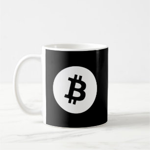 Fuzzy Express® Bitcoin White Logo Kaffeetasse