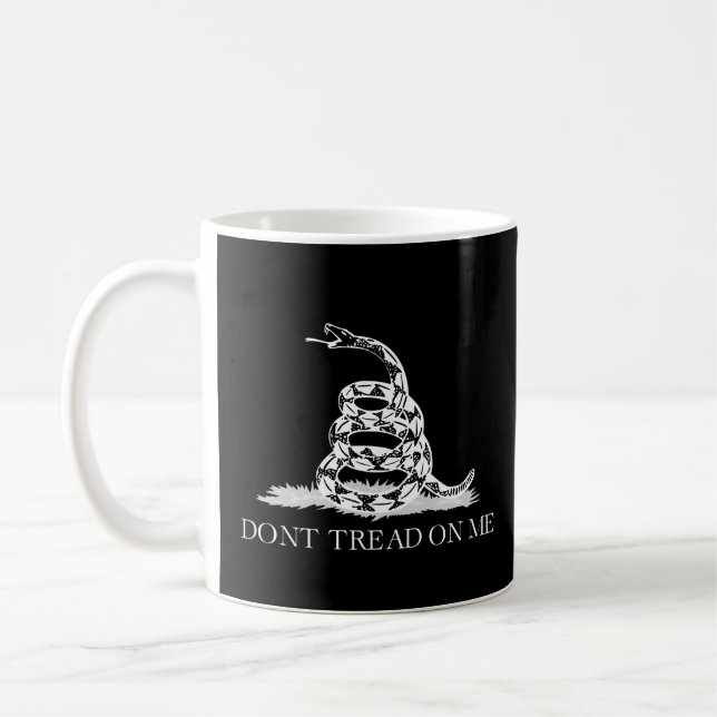 Fuzzy Express® Classic Gadsden Flag Schwarz Kaffeetasse (Links)
