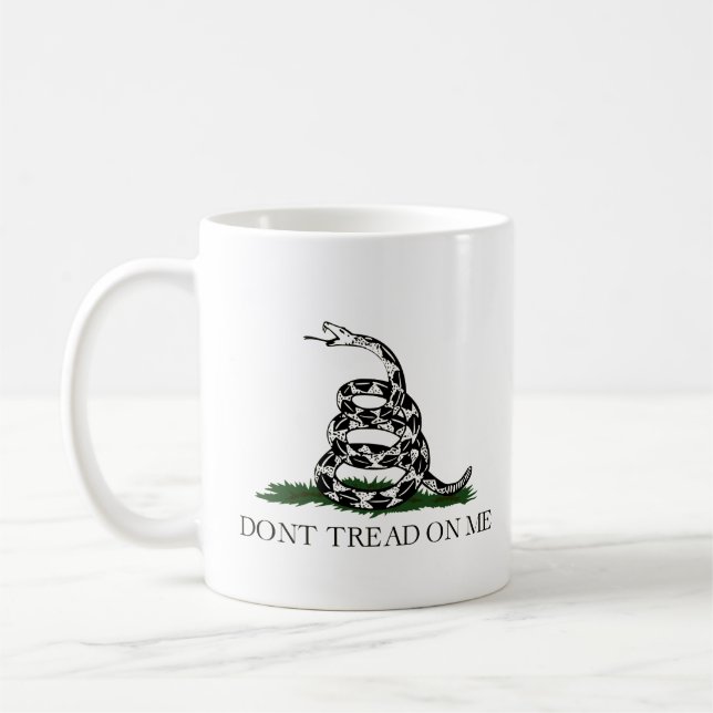 Fuzzy Express® Classic Gadsden Flag weiß Kaffeetasse (Links)