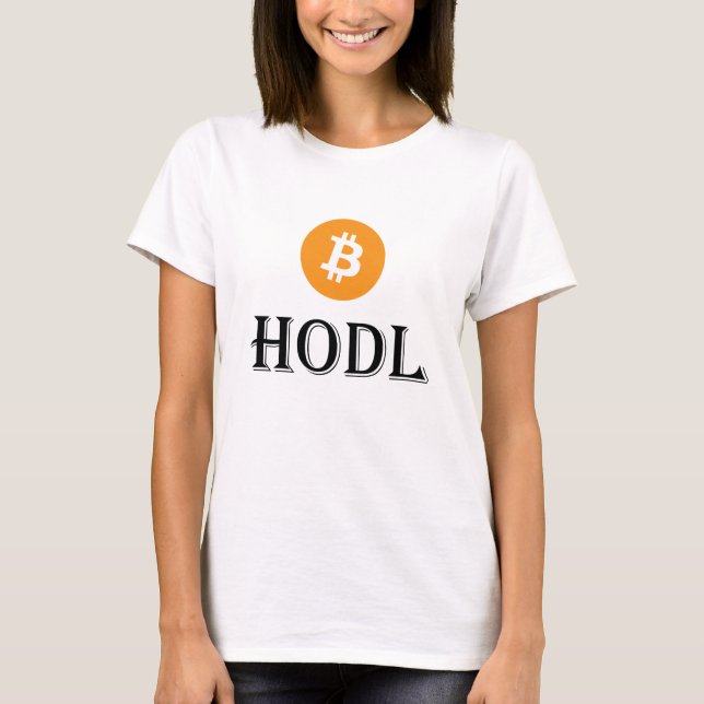 Fuzzy Express® HODL Bitcoin W T-Shirt (Vorderseite)