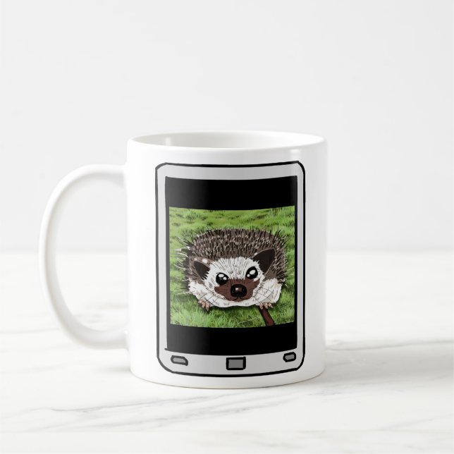 Fuzzy Express® Igel Selfie-Tasse Kaffeetasse (Links)