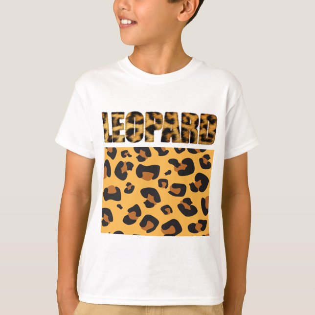Fuzzy Express® Leopard Animal Print T-Shirt (Vorderseite)