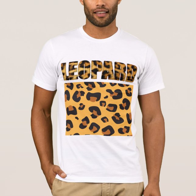 Fuzzy Express® Leopard Animal Print T-Shirt (Vorderseite)