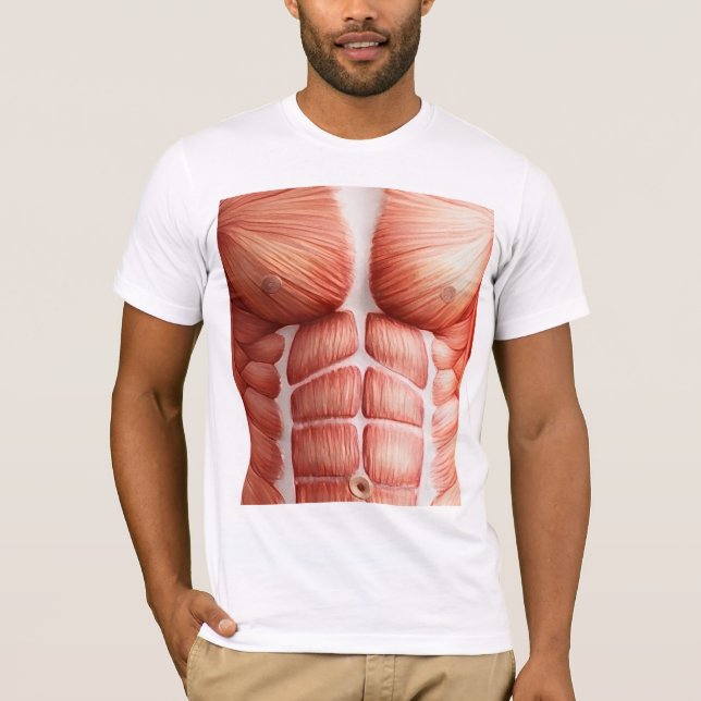 Fuzzy Express® Muscle Body Anatomie T-Shirt (Vorderseite)