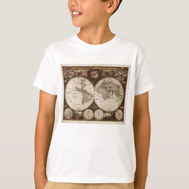 Fuzzy Express® Old Map #4 Kid T-Shirt (Vorderseite)