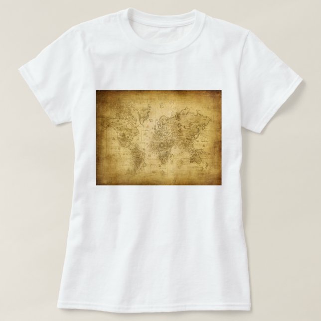 Fuzzy Express® Old Map FRAU T-Shirt (Design vorne)