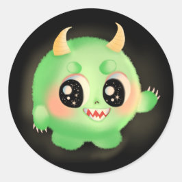 Fuzzy Friendly Monster Creature Sticker