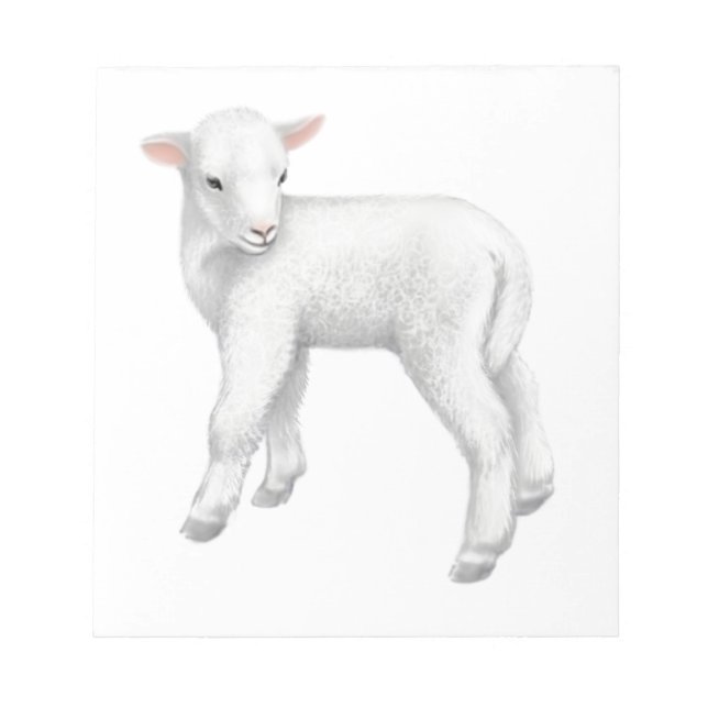 Fuzzy Little Lamb Notepad Notizblock (Vorderseite)