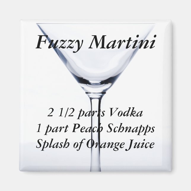Fuzzy Martini Rezept Magnet (Vorne)