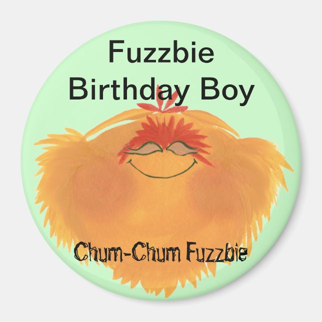 Fuzzy Monster Cartoon Character Magnet (Vorne)