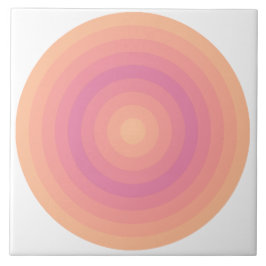 Fuzzy Peach Aurora Pink Circles Keramik Tile Fliese