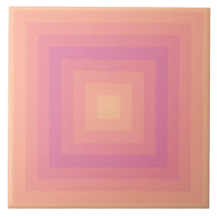 Fuzzy Peach Aurora Pink Quadrate Keramik Tile Fliese