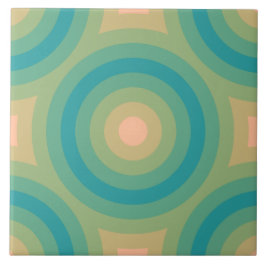 Fuzzy Peach Baltic Circle Pattern Fliese