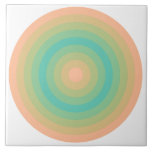 Fuzzy Peach Bermuda Circles Keramik Tile Fliese<br><div class="desc">Genießen Sie dieses Kreismuster in Gradienten von der Farbe des Jahres 2024 Fuzzy Peach bis Bermuda.</div>