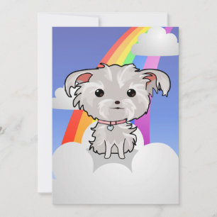 Fuzzy Puppy and Rainbow Einladung