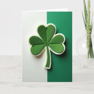 Fuzzy Shamrock Glückskarte Karte