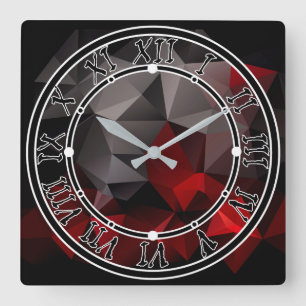FuzzyFoxArt 3 Quadratische Wanduhr