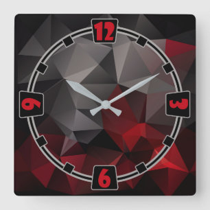 FuzzyFoxArt 3 Quadratische Wanduhr