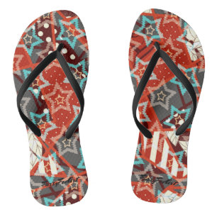 FuzzyFoxArt Flip Flops