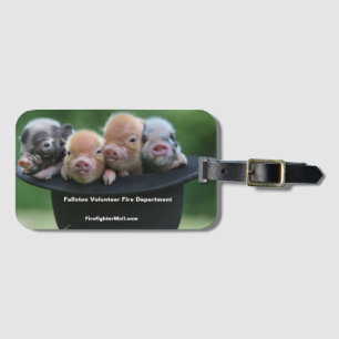 FVFD Schweine in einem Hutbeutel Gepäckanhänger