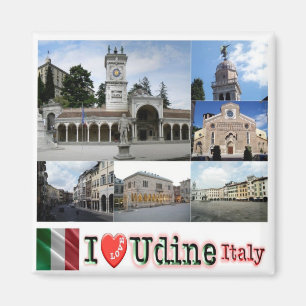 FVG021 UDINE, I Liebe, Mosaik, Italien, Kühlschran Magnet