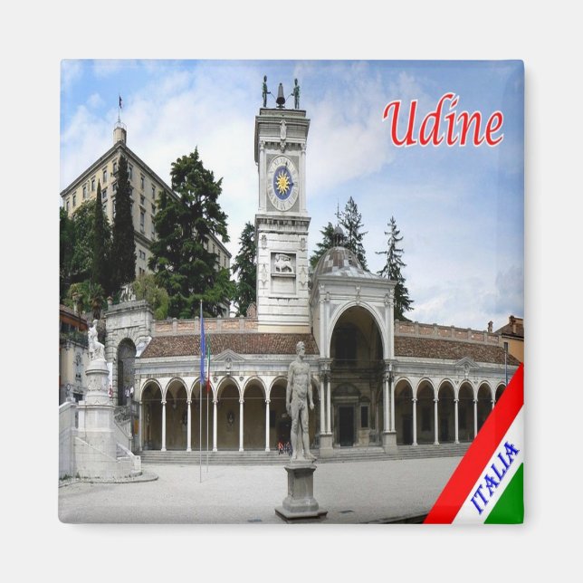FVG022 UDINE, Piazza Libertà, Italien, Kühlschrank Magnet (Vorne)