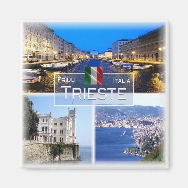 FVG026 TRIESTE - Mosaik - Italien - Kühlschrank Magnet (Vorne)