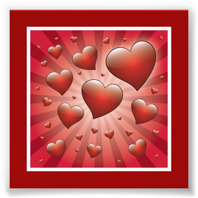 FVHWRV REDS RAYS HEARS LIEBE FRIENDSHIP FLIRTING FOTODRUCK (Vorne)