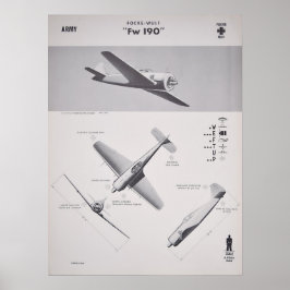 FW-190 US-Army Vintag Recognition Poster
