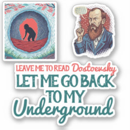 Fyodor Dostoevsky Der Untergrund Mann Aufkleber