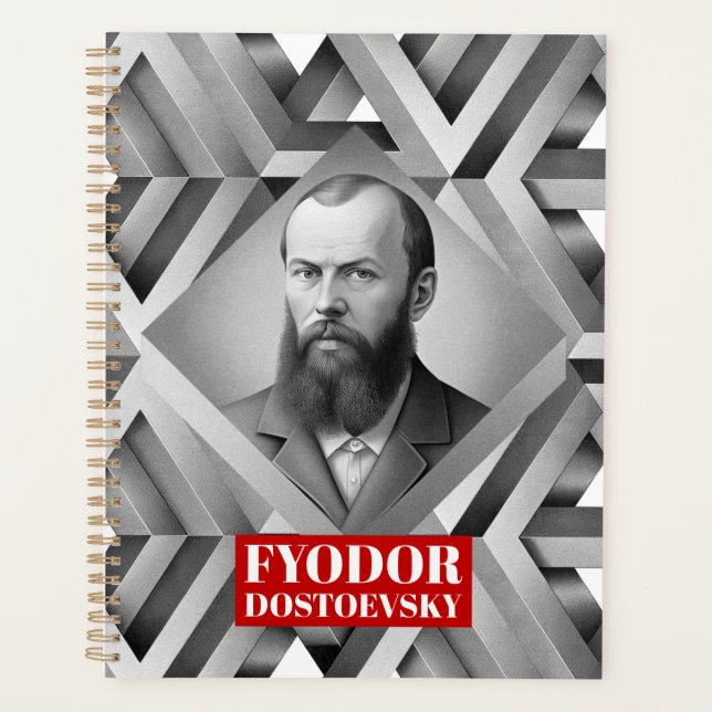 Fyodor Dostoevsky - Geometrischer, eleganter Stil Planer (Vorderseite)