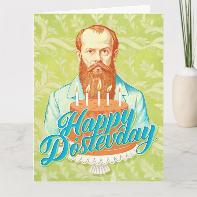 Fyodor Dostoevsky - Happy Birthday Karte (Vorderseite)