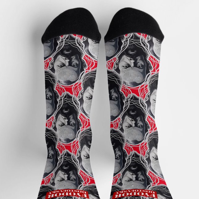 Fyodor Dostoevsky Portrait Papa Geschenk Socken (Oben)
