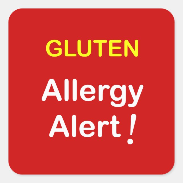 g1 - Allergiealarm - GLUTEN. Quadratischer Aufkleber (Vorderseite)