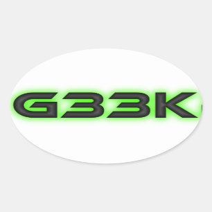 G33k Oval Aufkleber
