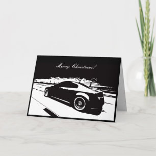 G35 Coupe Car themed Christmas Card Feiertagskarte