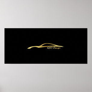 G37 Brush Stroke Gold Poster