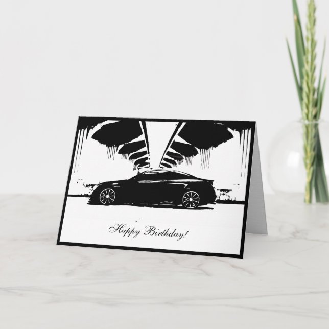 G37 Coupe Car themed Birthday Card Karte (Vorderseite)