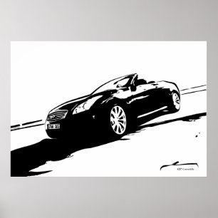 G37 Poster convertible noir et blanc