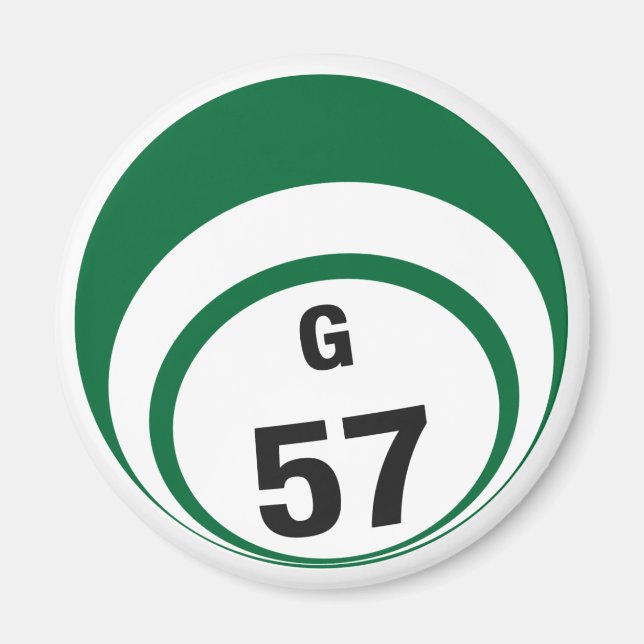 G57-Bingo-Ball-Kühlschrankmagnet Magnet (Vorne)